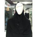 Black Dupatta Namaz Chadar  Wide Hijab For Women D Shape - Black Namaz Chadar - Black Hijab Chadar With Stones - Georgette Black Namaz Dupatta - Namaz Chaddar For Women - Women Black Chadar - Ladies Namaz Dupatta - D Shape Namaz Chaddar - Namaz Chaddar. 
