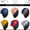 Pack of Lace bands net cap for girls Hijab caps hijab caps for girls stylish Soft & Comfortable Fabric-Multicolors-Adjustable Size. 