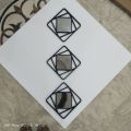 Wall Mirror Set of 3 Pcs or 4 Pcs Plastic Material 10 Inch Square Design. 