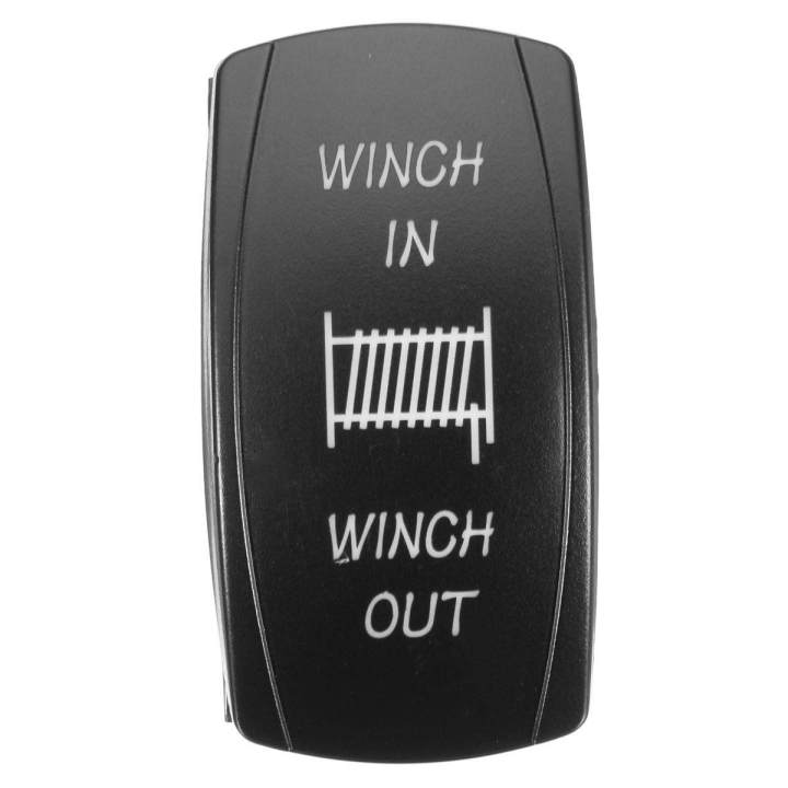 Motor Laser Blue Momentary Rocker Switch WINCH IN/OUT 20A 12V On/Off LED Light #Blue