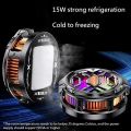 FS03 Semiconductor Mobile Phone Cooler Radiator 15W Strong Cooling Magnetic and Rotatable Clip Quit 7 Color lighting. 