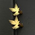 Dove of Peace Cufflinks For Mens Stainless Steel Animal Jewelry Hollow Pigeon Pattern Twins Blazer Cufflinks Wedding Dad Gifts. 