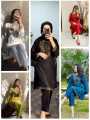 Stylish Era Sequence Pocket Design Embroided 2pc Dress/suit for Women and Girls. 