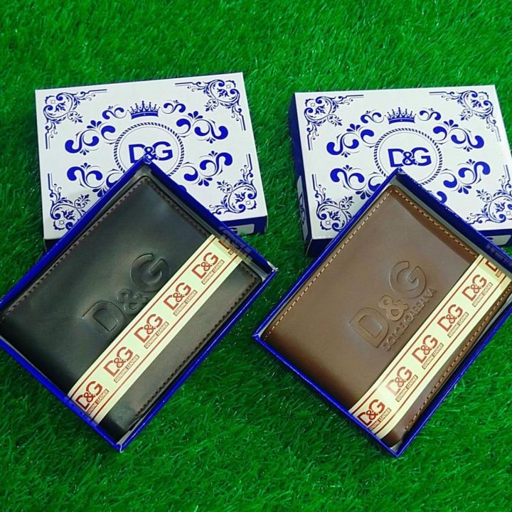 D&G Genuine Cow Leather Men's Wallet with Vintage Style and Card Slots