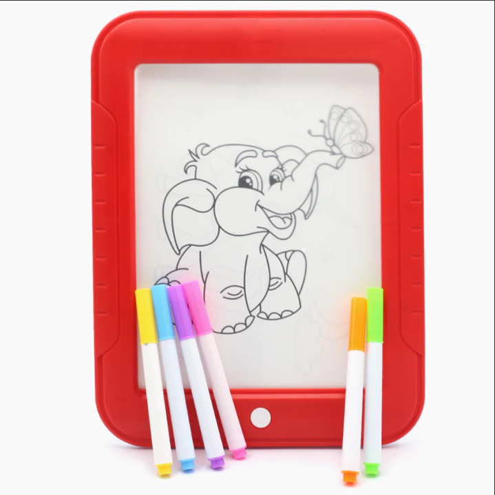 Luminous drawing board color box with color pencil children DIY Graffiti painting color writing board drawing board toys, Magic Sketch Drawing Pad Light Up LED Glow Board Draw (Multi-Color)