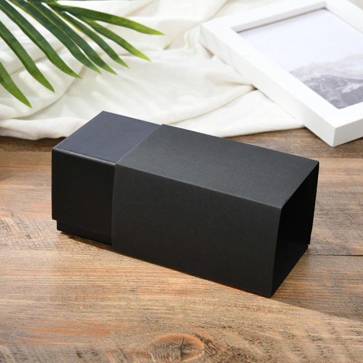 Compact Watch Box Drawer type Black Fashion Watch Storage Box Luxury Pull-out Watch Case for Gift Wrapping Watch Collection Jewelry Organization Jewellry Accessories Display