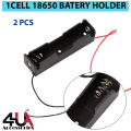 3.7V 18650 Battery Case Cell Holder Single Cell For Rechargeable Li-ion Battery Storage with Spring. 