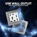 WBM Smart Universal 2100mA 5V 2 USB Wall Socket 2 USB Ports 10A EU Plug Timing APP Mobile Phone Button Panel Work With all home appliances. 
