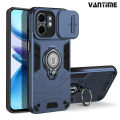 Vantime for Infinix HOT 50i / Smart 9 HD Tough Armor Case with Stand & Slide Camera Cover Shockproof Hard Back Casing. 