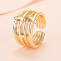 New Arrivals Jewelry Punk Multi-layer Bundling Bling Adjustable Open Unique Interlocking Finger Ring For Women. 