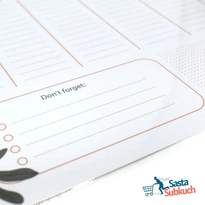 "Weekly%20Planner%20A4%20Size%20Laminated%20-%20Planner%20Notebook%20&%20Journal%20-%20Ideal%20for%20Students,%20Professionals,%20and%20Girls%20-%20Plan%20Your%20Week%20with%20Our%20Planner%20Diary%20&%20Notepad"%20-%20Image%204