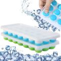 Silicone Pop Up Ice Tray - Flexible Tray for Refrigerator and Freezer - Round Shape. 