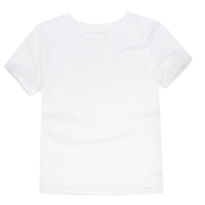 white Round Neck Plain cotton T-shirt For Boys T-shirt For Girls