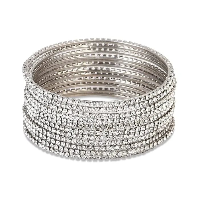 Metal%20Crystal%20Gold-plated%20Silver%20Bangle%20%20(Pack%20of%2012)%20-%20Image%202