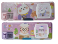 Calculator Geometry ,Fancy Geometry box with calculator and Magnetic buttons I Boys & Girls, Double Sided, Assorted Character. 