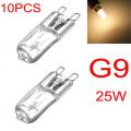 10pcs/lot G9 220-240V 25W 40W 60W Portable Warm White Halogen Bulb Light Lamp 3000-3500K Globe 230V Capsule Clear Bulbs. 