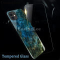 For Honor X6A case Fashion Marble Tempered Glass Protector Soft Frame Silicon Cover For Honor X6A Back Cover Phone Cases. 