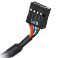 19/20 Pin USB 3.0 Female To 9 Pin USB 2.0 Male Motherboard Header Adapter Cord. 
