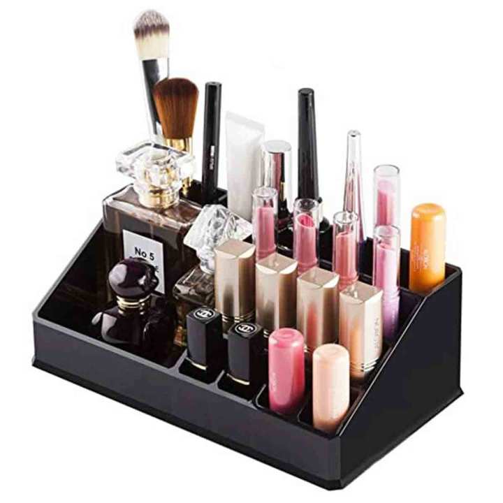 (ONLY BOX) Premium Makeup Organizer - Stylish Storage Solution For Lipsticks, Cosmetic Brushes, Eyeliners, And Nail Polishes