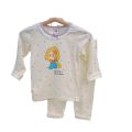 Milk protein lycra cotton children's autumn clothes and autumn pants set A cotton boys and girls baby loungewear underwear. 