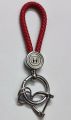 Honda (NEW) Thick Rope Metal Car Honda Logo / Monogram Keychain with Keyring for Honda City Civic Accord BR-V CG 125 CD 70 - Fashion Auto Decoration Premium - Red/Silver. 