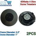 2PCS 3.2 Inch Dome Tweeters 40W 4 Ohm Round Frame JCA Treble Audio Tweeter. 