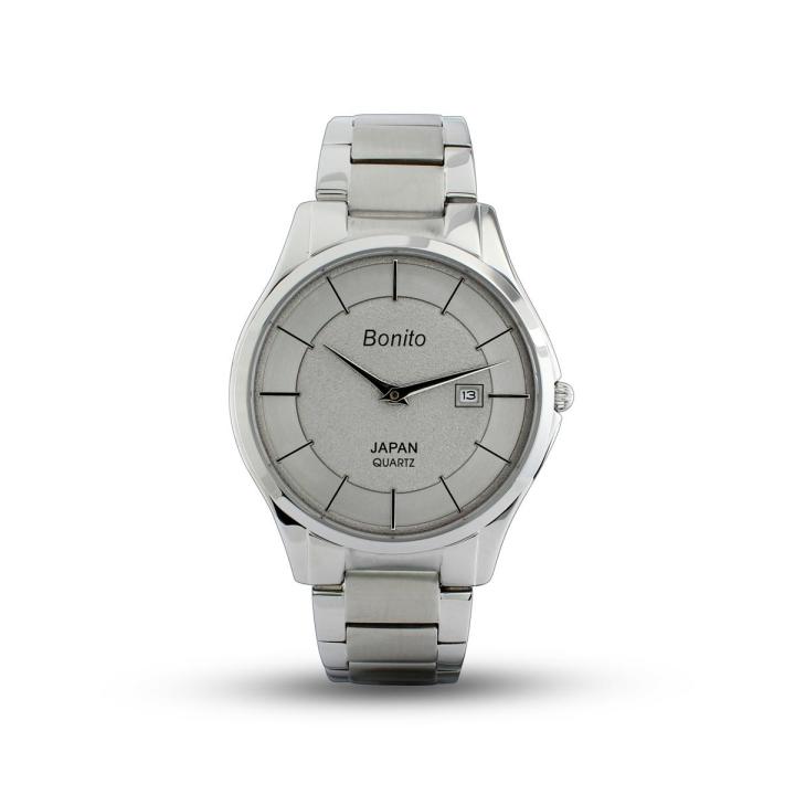 Bonito K-5131-ST-WHT Metal Band Men Watch