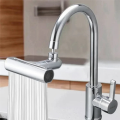 Kitchen Sink Waterfall Faucet 4-IN-1 Multifunctional Splash-Proof Brass,ABS Bathroom Basin Tap Faucet Extender Adapter. 