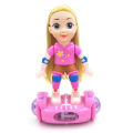 Dazzling Electric Doll on Hoverboard - Featuring Lights and Sounds, a Beautiful Toy Delight for Kid Girls. 