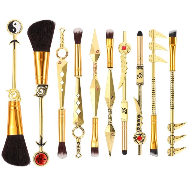 5PCS Anime Naruto Makeup Brushes Set Eye Shadow Foundation Blush Blending Beauty Make Up Kabuki Brush Tools Maquiagem