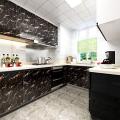 Pack of 2 Pcs - Modern Marble Texture Wall Paper Self Adhesive Furniture Wallpaper Waterproof Oil Proof Kitchen PVC Table Stickers. 