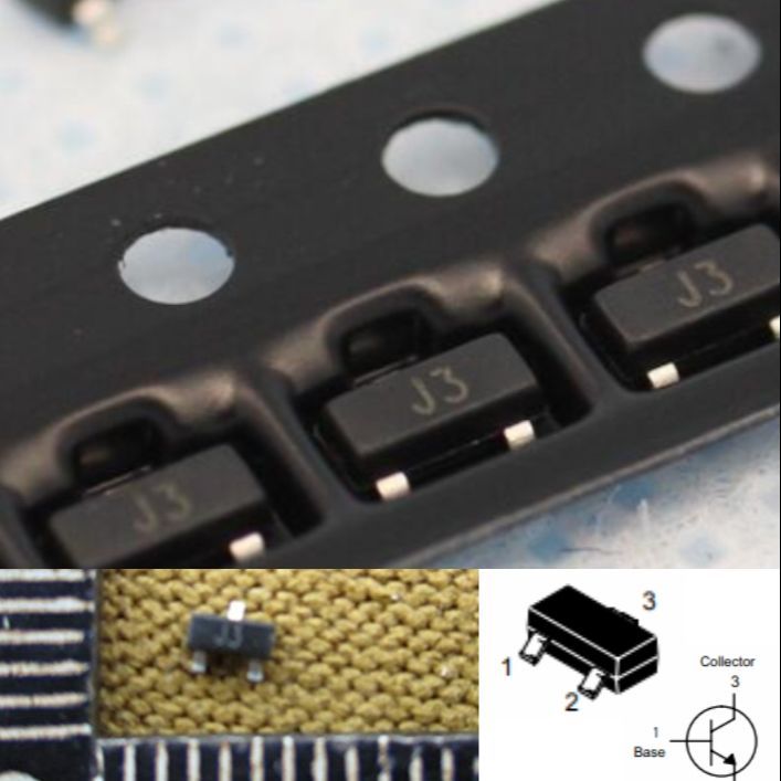 10pcs S9013 J3 NPN Silicon Transistor SMD SOT23 Triode