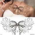 【The road to happiness Store】breast temporary tattoo large black henna y tattoos for women chest tattoo flowers jewelry lace mandala. 