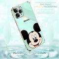 UCUC for Vivo Y20 / Y20S / Y20i / Y12s / Y12A / Y20 2021 / V2026 / Y20S G Luxury 6D Plating Soft Casing Silicone Square Frame Phone Case Shiny Bling Back Cover + Free Lanyard Cartoon Big Head Mouse New design Side Drawing Case. 