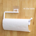 L-Shape Adhesive Hook Wall Mounted Cloth Coats Hats Hanger Towels Roll Paper Cup Kitchen Rack. 