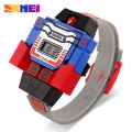 Kids Watches LED Digital Children Cartoon Sports Watches Robot Boys Detachable Transformers 3D Toy Design 1095. 