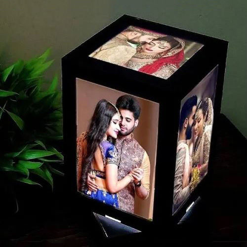 Lifestyle Glory Brand 3D Customized Wooden Lamp With 3 Pictures I Wooden Lamp With Best Quality Laser Print Pictures I Lamp I Lamp For Bedroom I Lamps I Lamp For Bedroom Side Table I Customized Gifts I Customized Lamps