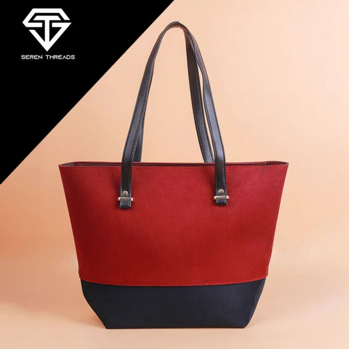 Red and Black | Tote Shoulder bag For Women's and girls | Simple new ...