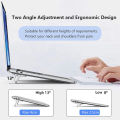 2PCs Laptop Riser Clip Mini laptop Stand, invisible Compact Foldable Laptop Riser and Cooling LaptopStand for all sizes Laptops, Tablets and mobile – Portable Laptop Stand, Aluminum mini laptopstand, Adjustable Height, Self-adhesive, Durable & Lightweight. 