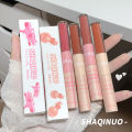 SHAQINUO Youth Time Double Head Lip Glaze Mirror Water Gloss Matte Velvet Lipstick Domestic Beauty. 