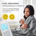 Cosi Home Luxury Electric Heated Blanket, Extra-Large Faux Fur Heated Blanket, 180 x 130 cm, 10 Heat Settings, Machine Washable, Digital Remote Control, Timer 10 Hours – Grey. 
