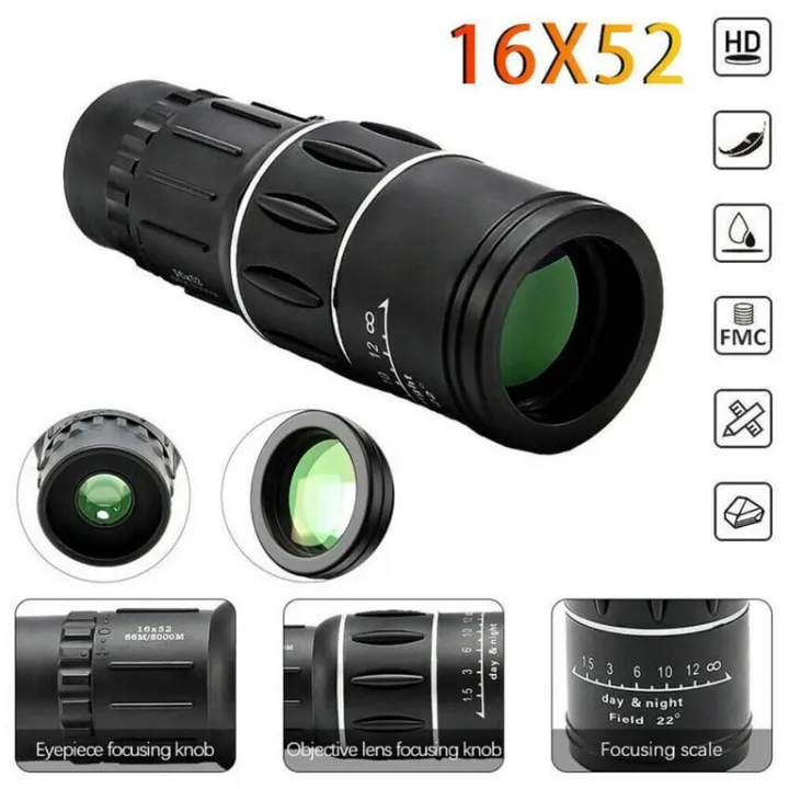 New%2016X52%20High-Quality%20Monocular%20Telescope,%20Compact%20Portable%20Waterproof%20Scope%20with%20Day%20&%20Night%20Vision,%2022%C2%B0%20Field%20of%20View%20-%20Image%204