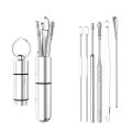 6PCS Ear Wax Remover Stainless Steel kit | Ear Cleaner Tool Ear Cleaning Tool Kit Ear Wax Multifunction Portable Personal Beauty Care Picking In Aluminium Canned With Sealed Griped. 