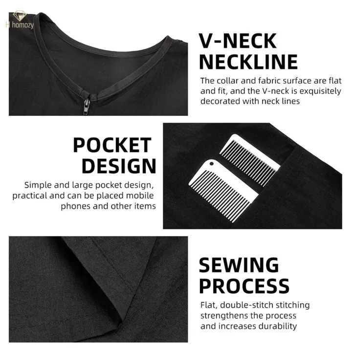 Barber%20Smock%20Women%20Men%20Waterproof%20Fabric%20Pets%20Cosmetology%20Uniforms%20Hairdressing%20Pet%20-%20Image%202