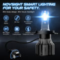 NOVSIGHT Mini Car H4 LED Lights LED Headlight Bulbs With Reaching 10000LM And 360° Degree Illumination. 