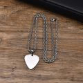 New Unique Guitar Pick Necklace for Men Boys, Stainless Steel Guitar Picks Pendant Collar to Music-lovers Gifts Jewelry. 