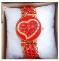 Heart Shape Bracelet Watch For Girls | New Arrival Heart Shape Dial Watch For Girls Black, Red, Brown, Blue, Purple, Pink. 