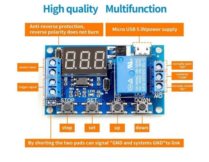 ADVANCED%E2%84%A2%20Timer%20Module%20Trigger%20Cycle%20Timer%20Circuit%20Timing%20Switch%20Turn%20On/Off%20Relay%20Board%20Module%206%E2%80%9130V%20Micro%20USB%205V%20JZ%E2%80%91801%20with%20LED%20Display%20For%20Egg%20/%20EGGS%20Incubator%20-%20Image%204