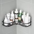 Bathroom kitchen Punch Corner Frame Shower Shelf Wrought Iron Shampoo Storage Rack Holder bathroom accessories. 