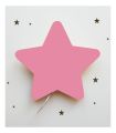 Girls Room Star Shape Lamp - Pink Colored Girls Lamps. 
